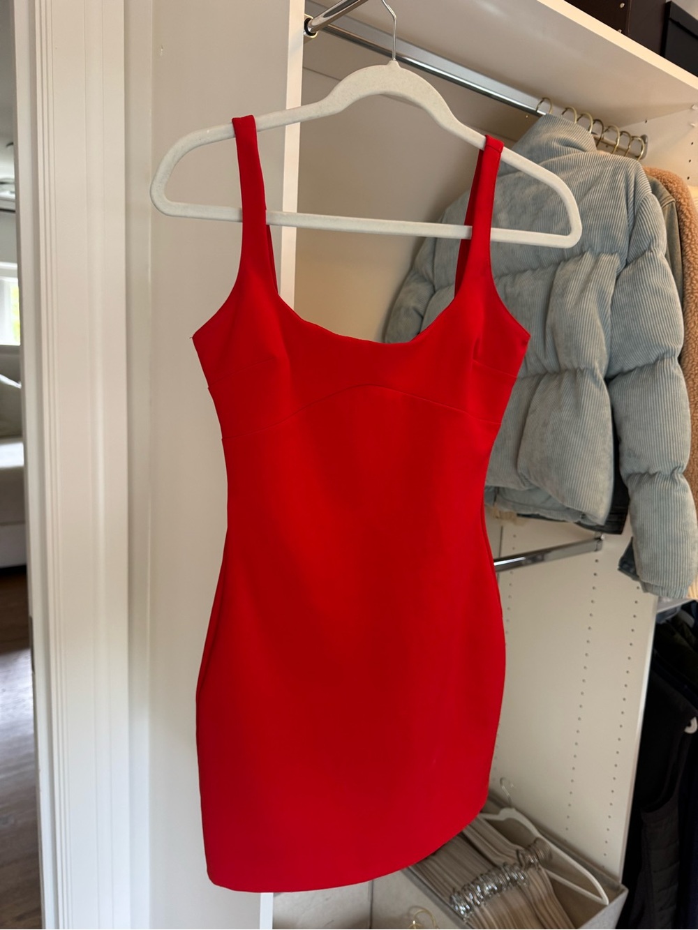 Red Zara Tank Dress - Classic Sleeveless Scoop Neck